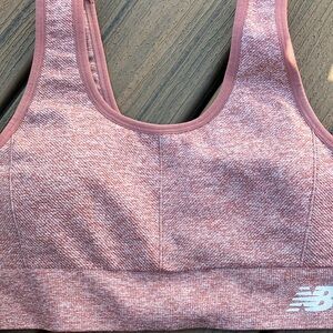 New Balance Heathered Pink Sports Bra